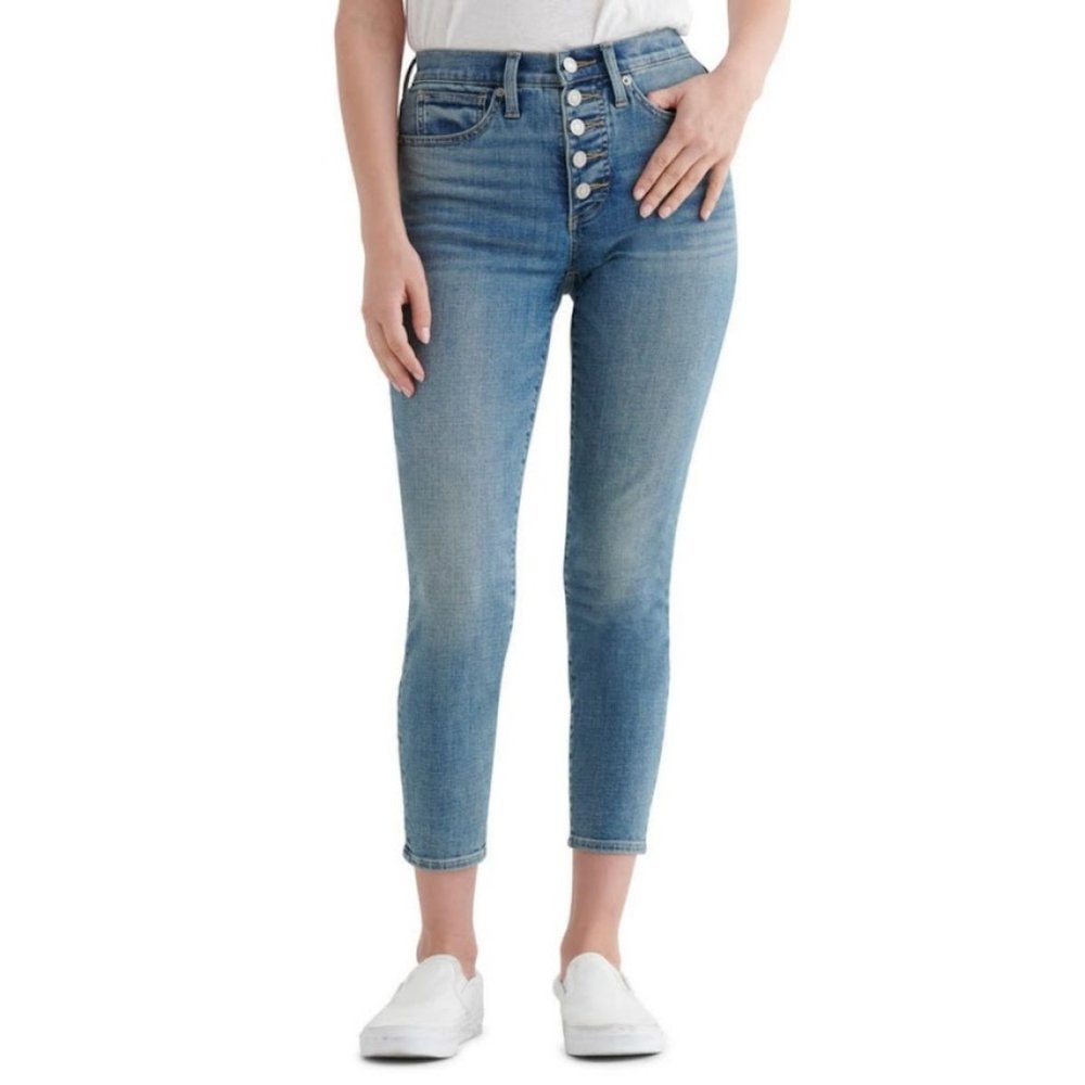 Lucky Brand Bridgette Button Fly Crop Skinny Jeans Size 6